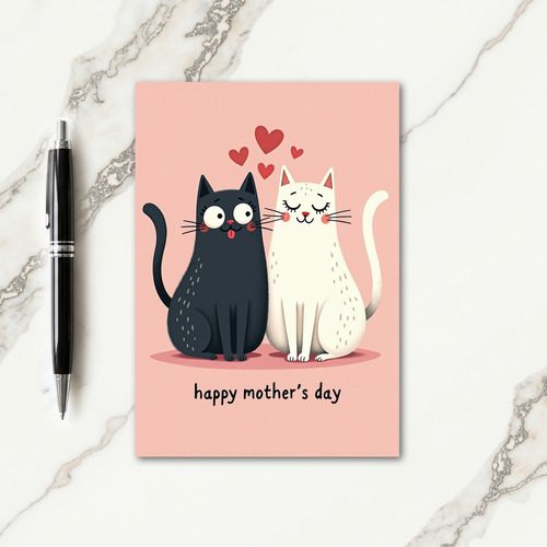 Pastel Cat Mothers Day Card