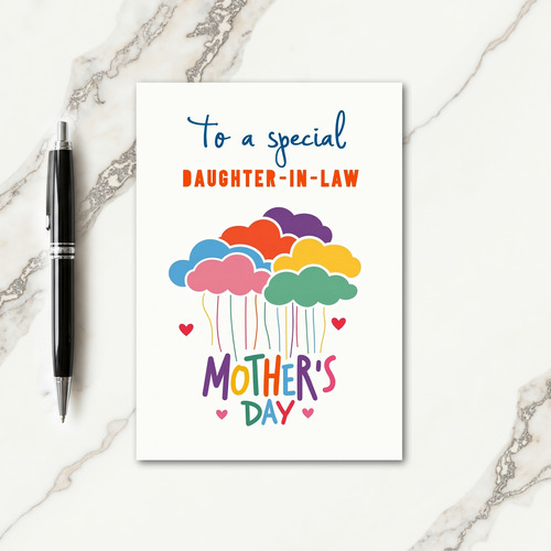 Pastel Clouds Mothers Day Card