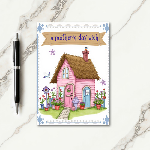 Pastel Cottage Mothers Day Card