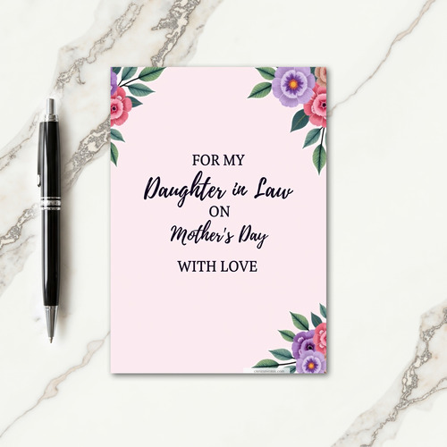 Pastel Daughter In Law Card