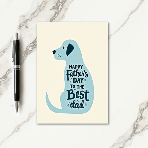 Pastel Dog Best Dad Card