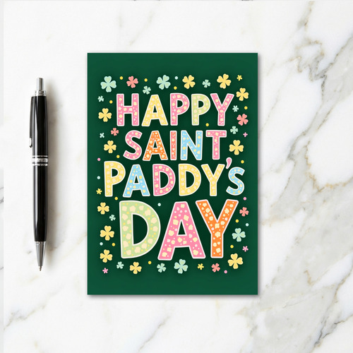 Pastel Dots St Patricks Day Card