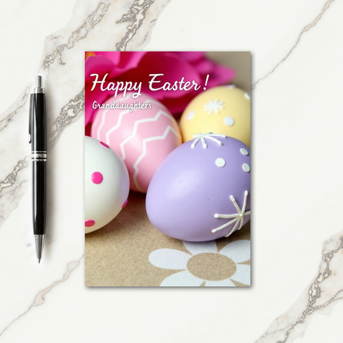 Pastel Easter Eggs Matte Texture Card