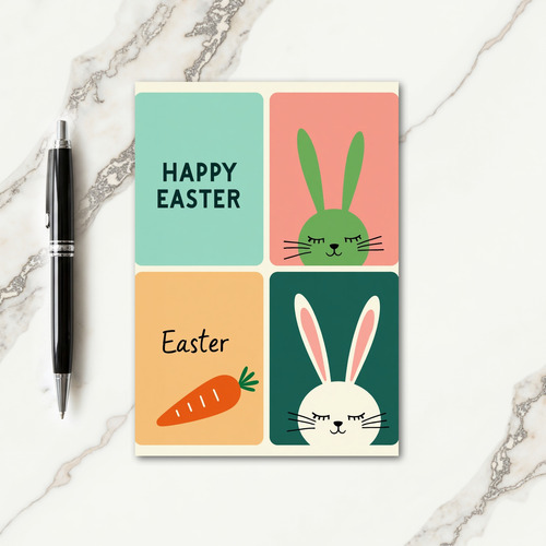 Pastel Easter Grid Art Card