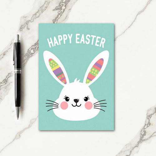 Pastel Easter Rabbit Art Card