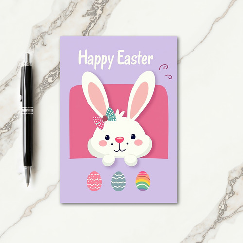 Pastel Easter Rabbit Card