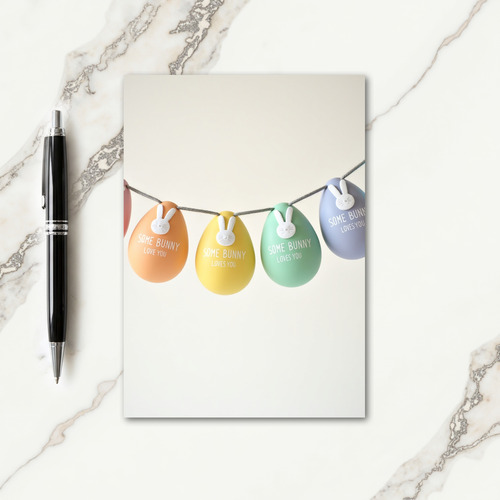 Pastel Egg Garland Card