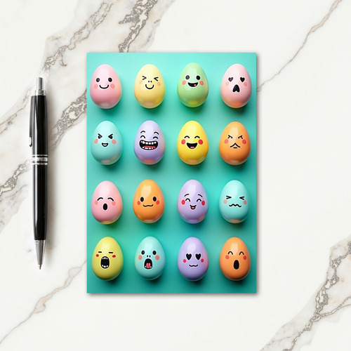 Pastel Faces Fun Friend Card