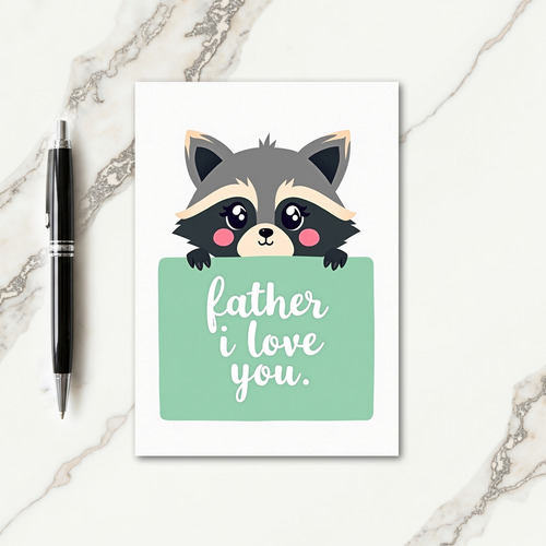 Pastel Father I Love You Sign Card