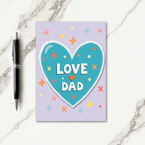 Pastel Fathers Day Love Card