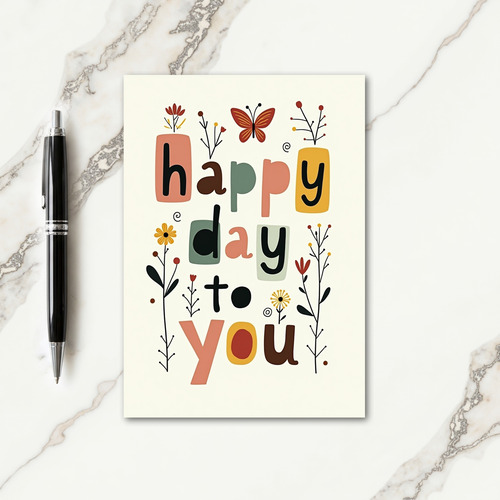 Pastel Floral Birthday Card