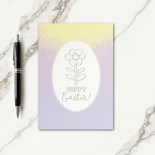Pastel Flower Happy Easter Card