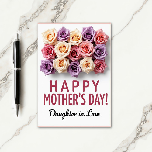 Pastel Flowers Mothers Card