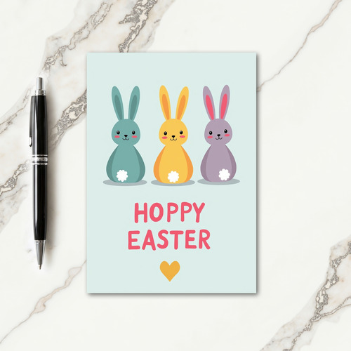 Pastel Friends Happy Easter Card
