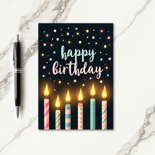 Pastel Glow Birthday Card