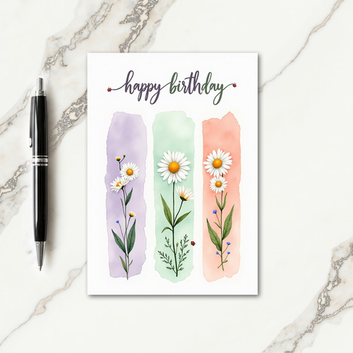 Pastel Gradient Birthday Card