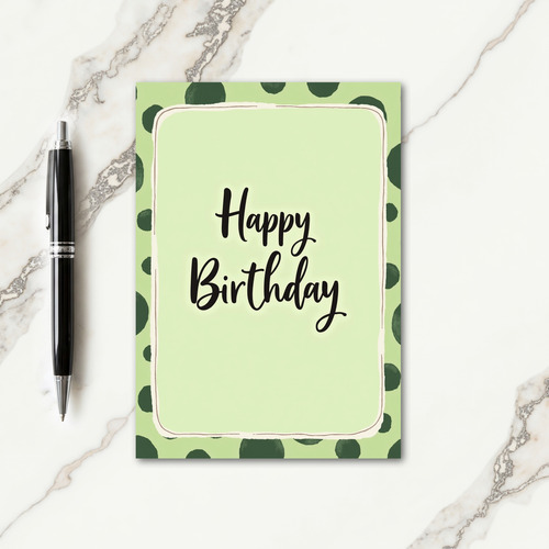 Pastel Green Birthday Card