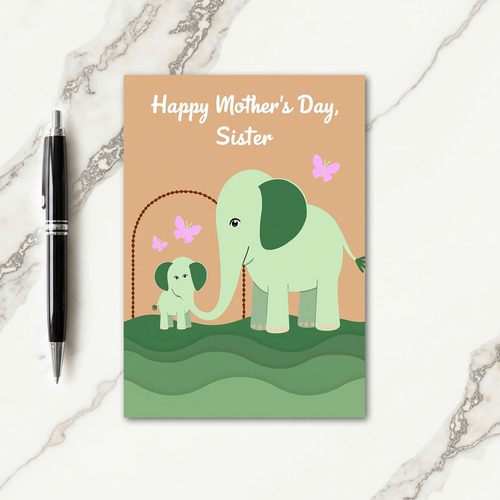 Pastel Green Family Card