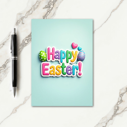 Pastel Happy Easter Art Card