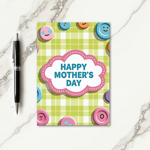 Pastel Hearts Mothers Day Card