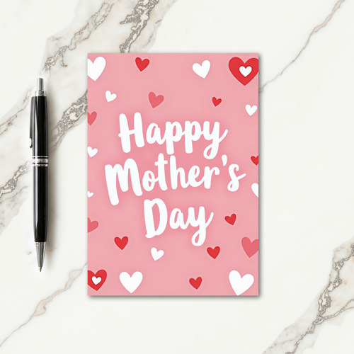 Pastel Hearts Pattern Card