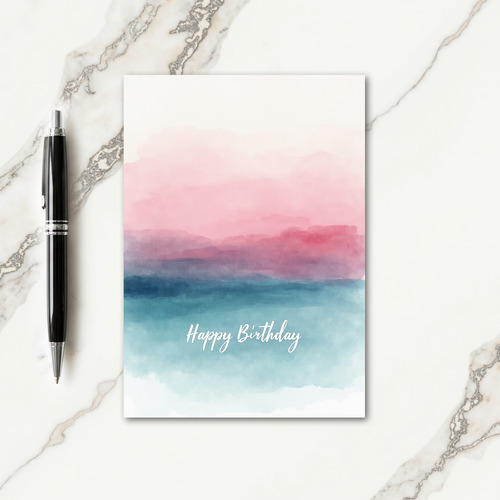Pastel Hues Birthday Card