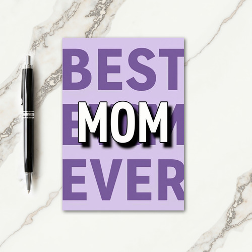 Pastel Lavender Mom Card