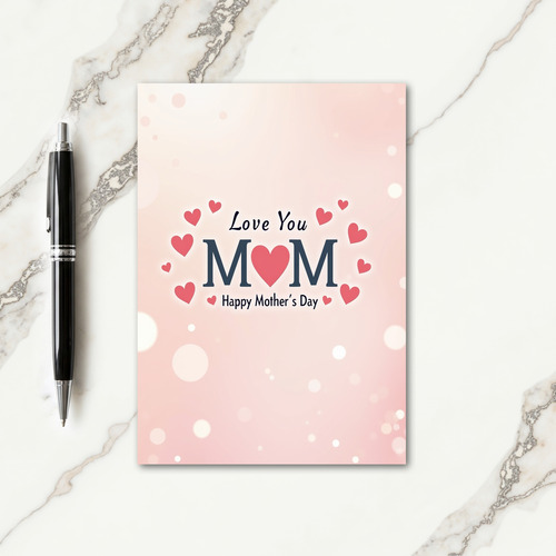 Pastel Moms Day Wishes Card
