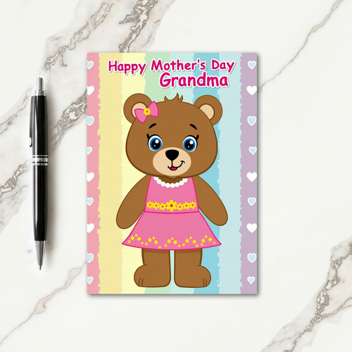 Pastel Mothers Day Bear Card