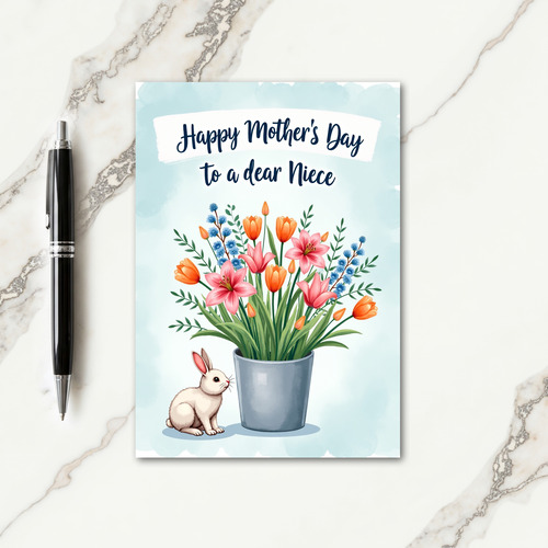 Pastel Mothers Day Flower Pot Card