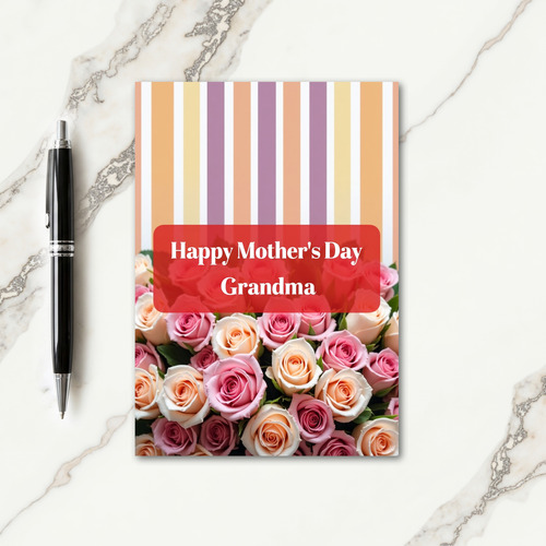Pastel Mothers Day Rose Card