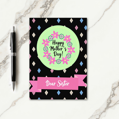 Pastel Mothers Day Sister Card