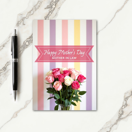 Pastel Mothers Day Stripe Card