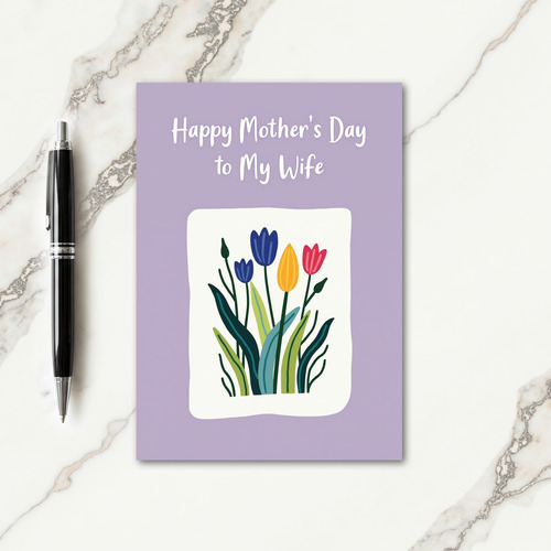 Pastel Mothers Day Wife Card