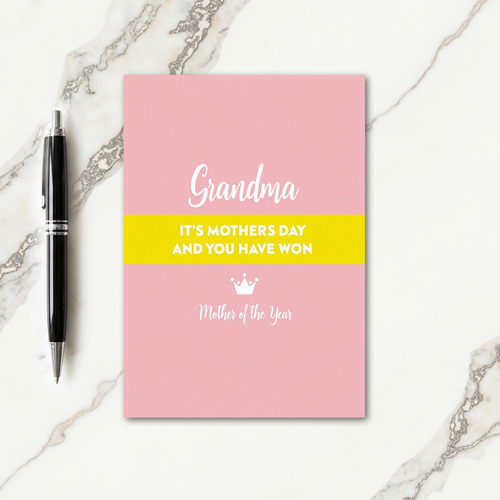 Pastel Mothers Day Win Card