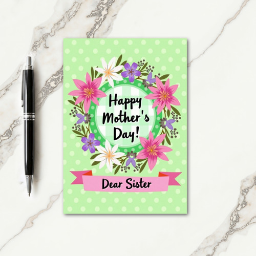 Pastel Mothers Day Wreath Card