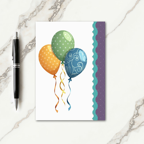 Pastel Orb Birthday Illustration Card