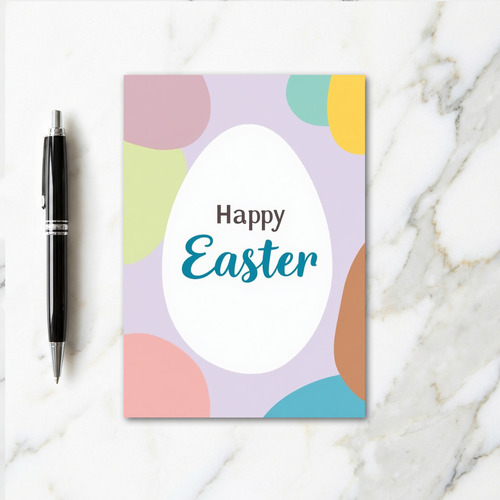Pastel Organic Shapes Easter Card