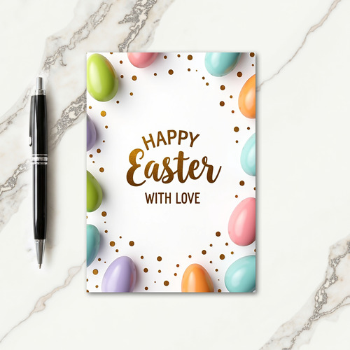Pastel Ovoids Happy Easter Card