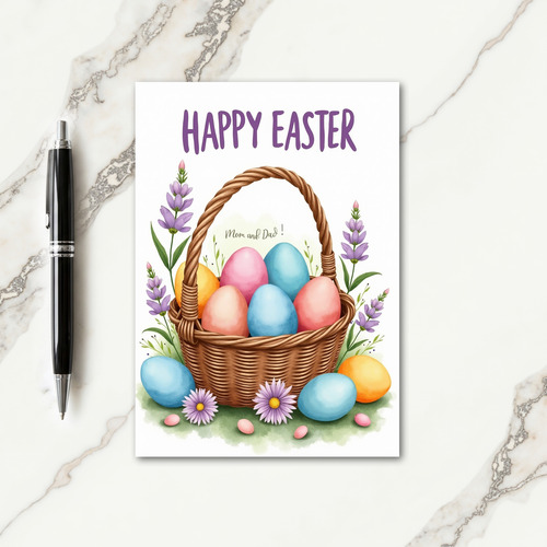 Pastel Painted Ovals Spring Card