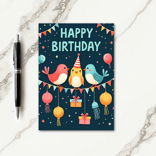 Pastel Party Birthday Card