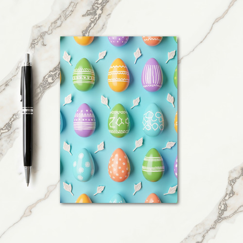 Pastel Pattern Easter Egg Card