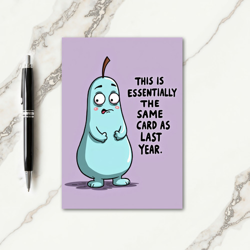 Pastel Pear Sweet Birthday Card
