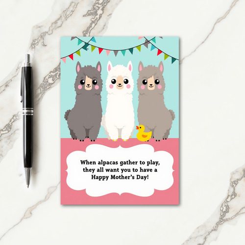 Pastel Pennant Plushies Card