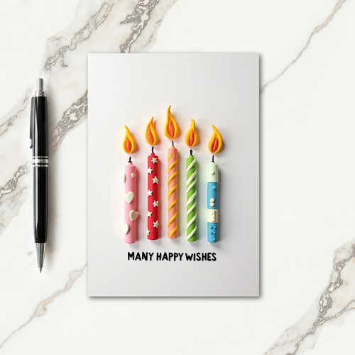 Pastel Pillar Birthday Card