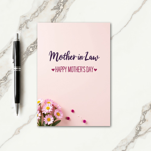 Pastel Pink Mother In Law Card