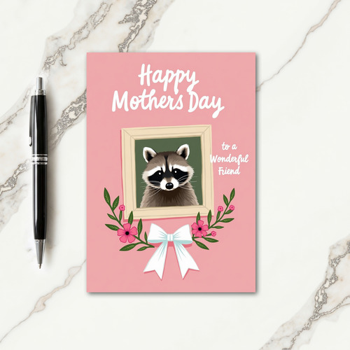 Pastel Pink Mothers Day Portrait Card