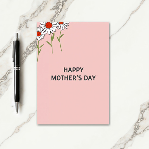 Pastel Pink Mothers Day Smile Card
