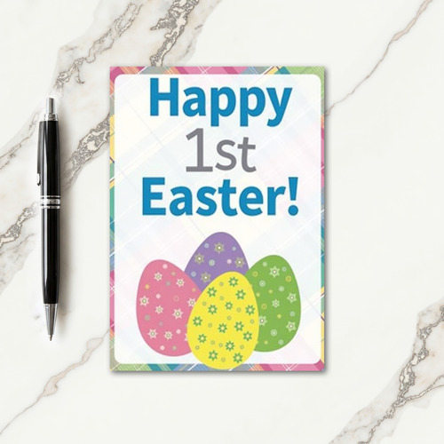 Pastel Plaid Easter Card