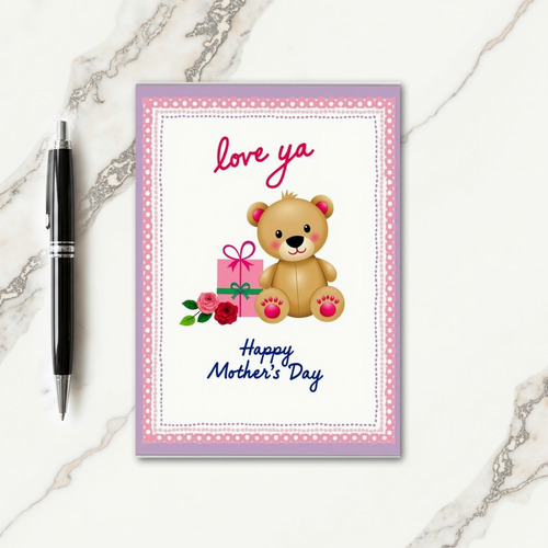 Pastel Plush Love Ya Card